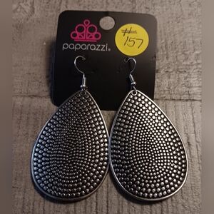 Paparazzi Silver Teardrop Earrings